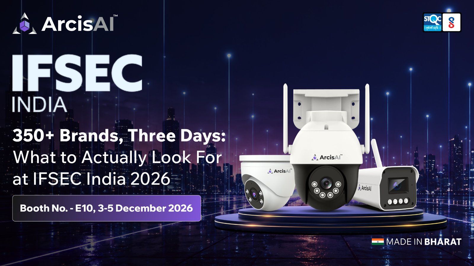 IFSEC India 2026 security exhibition featuring AI CCTV and video surveillance technologies
