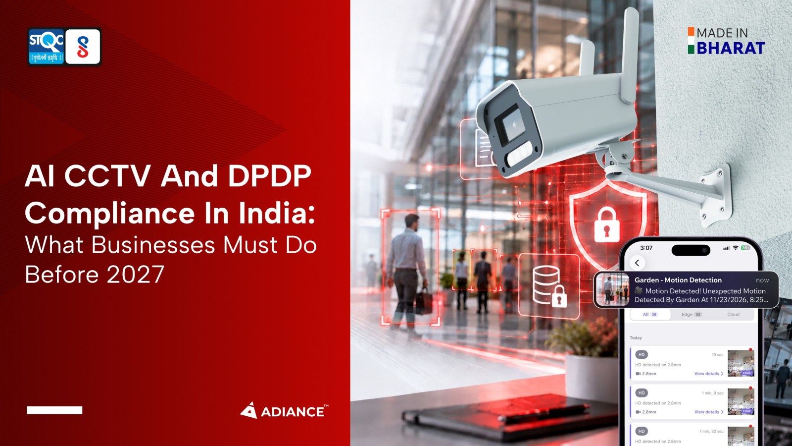 AI CCTV and DPDP compliance in India with secure surveillance cameras and VMS