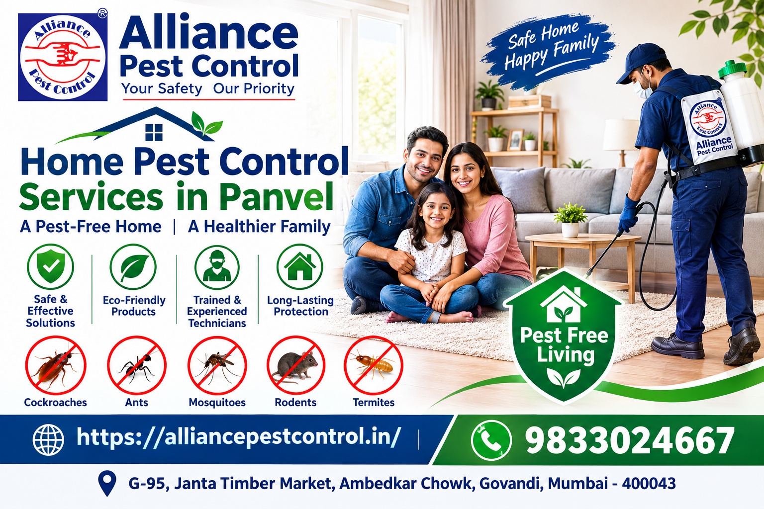 Home Pest Control Services in Panvel – Alliance Pest Control.