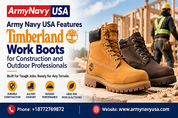 Army Navy USA Features Timberland Work Boots for Construction and Outdoor Professionals