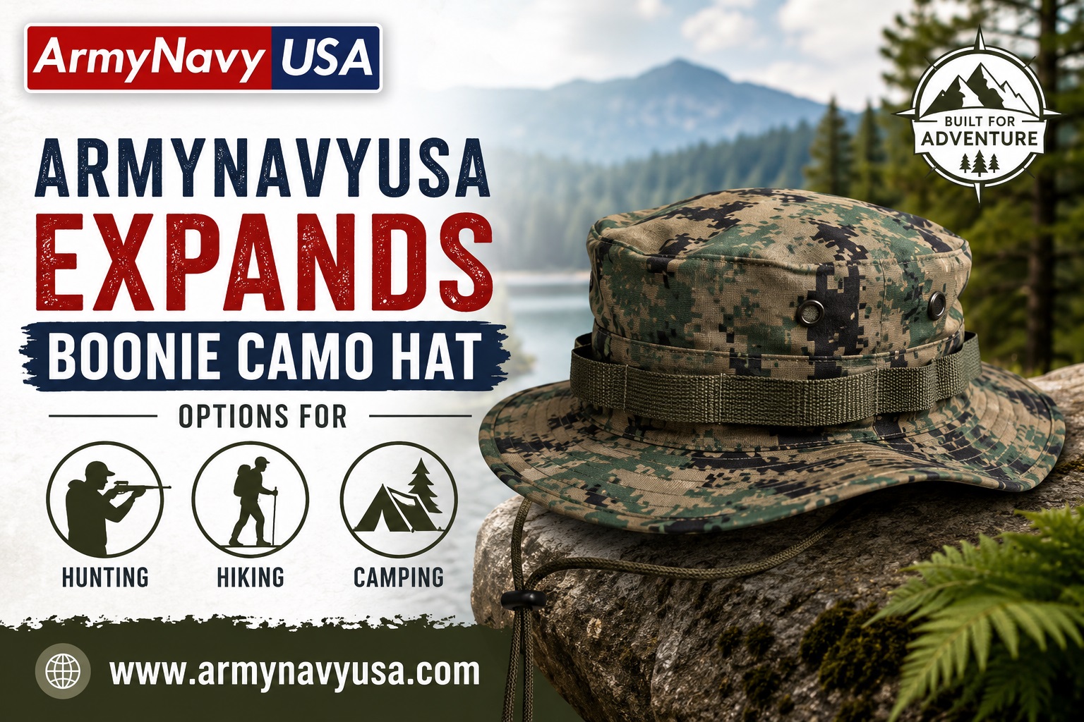 ArmyNavyUSA Expands Boonie Camo Hat Options for Hunting, Hiking, and Camping