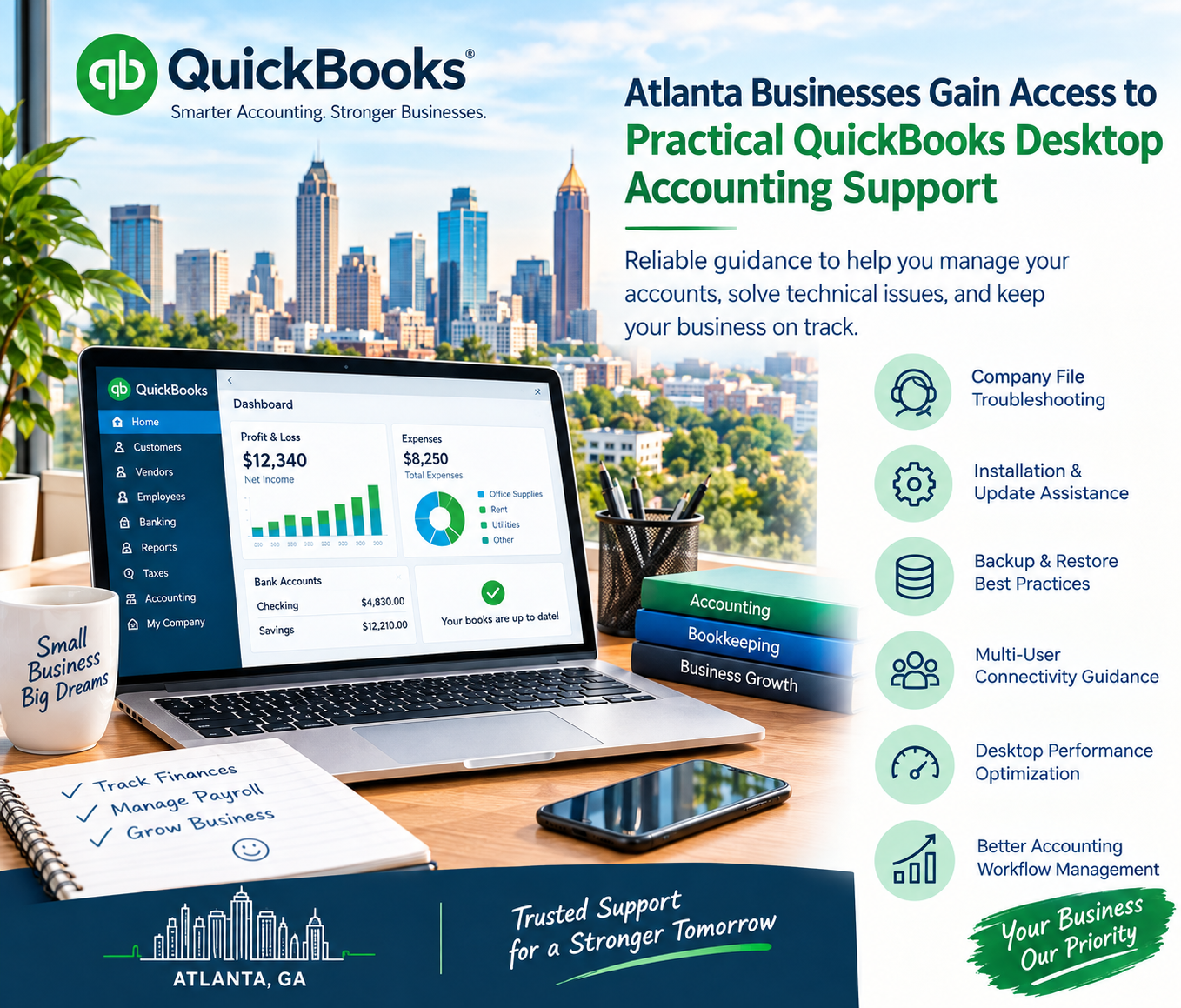 Atlanta Businesses Gain Access to Practical QuickBooks Desktop Accounting Support