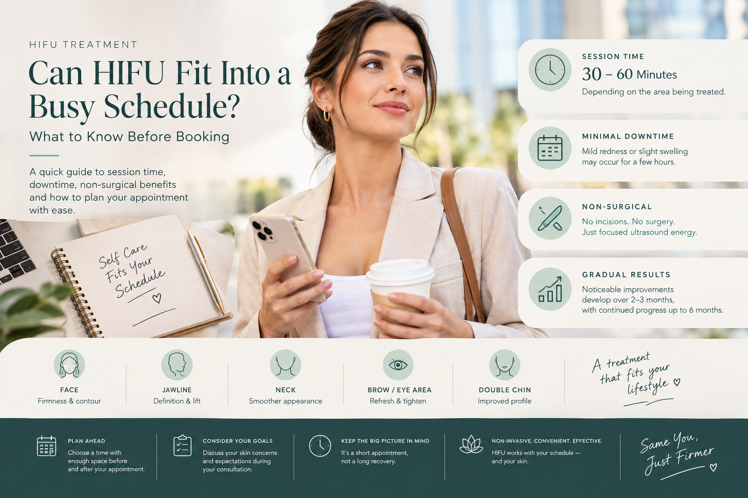 HIFU treatment for non-surgical skin tightening