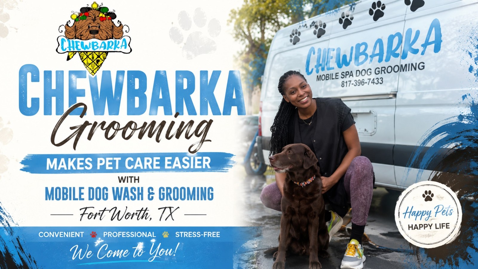 Chewbarka Grooming Makes Pet Care Easier with Mobile Dog Wash & Grooming Fort Worth, TX