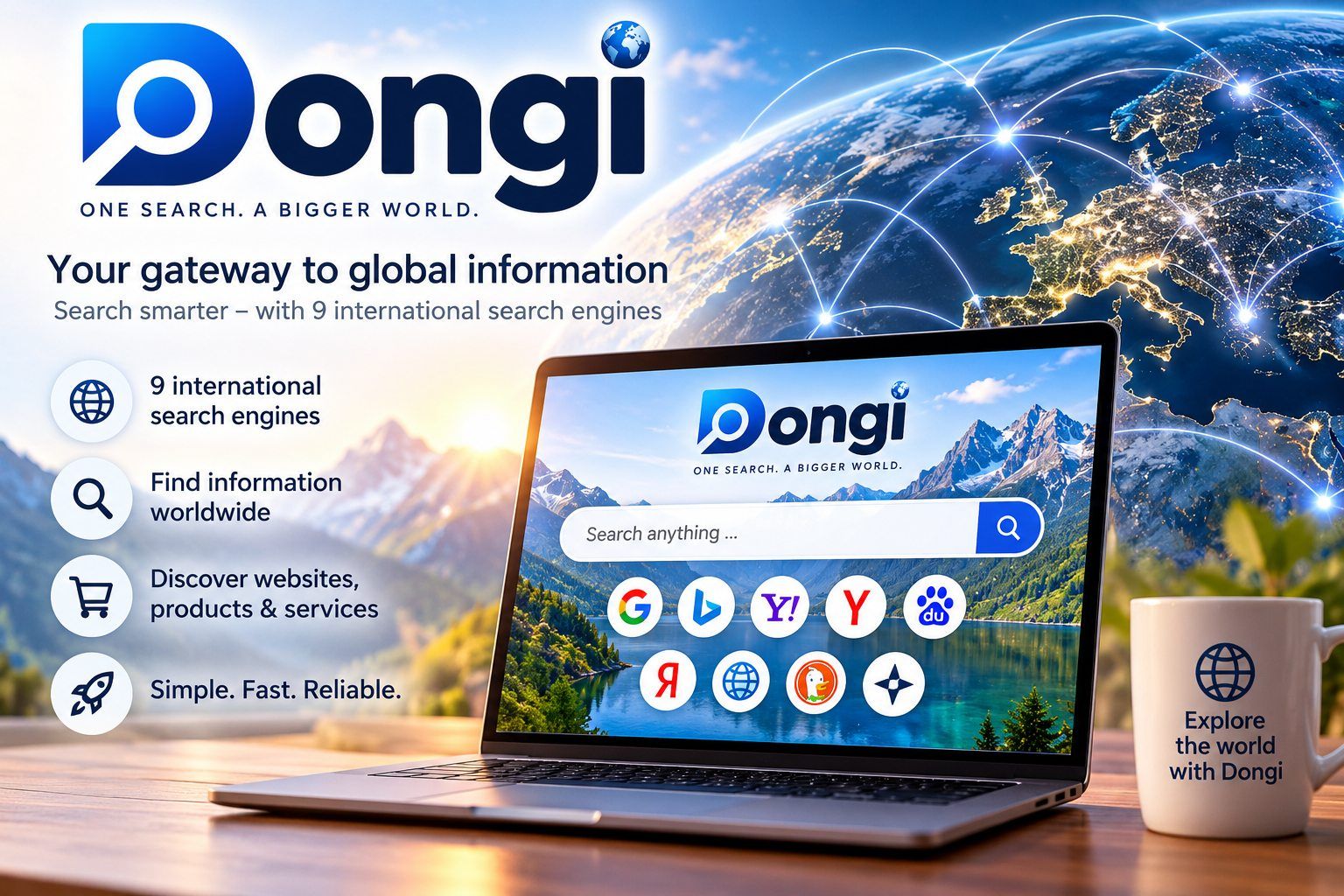 Dongi international search platform illustration