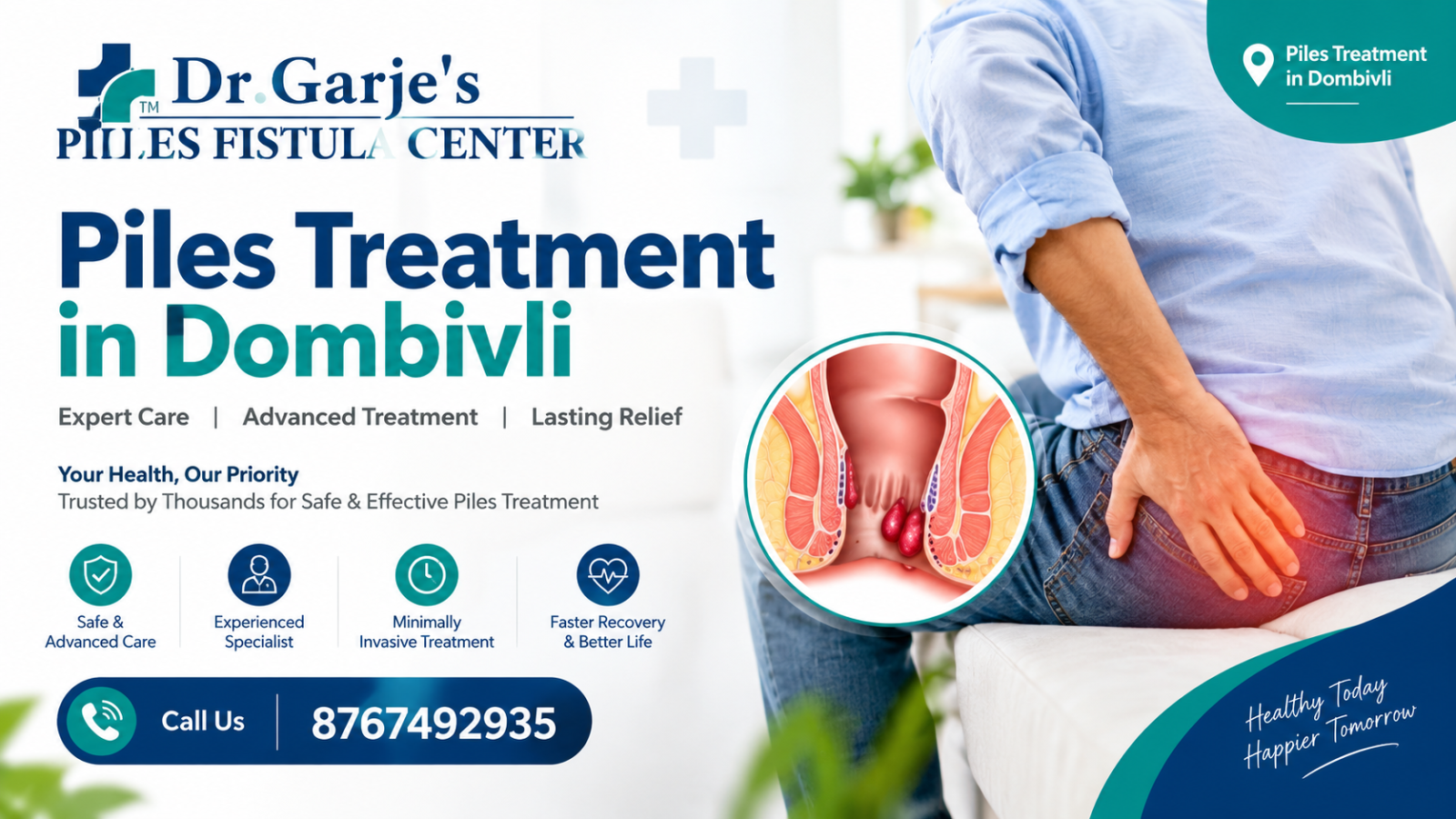 Piles Treatment in Dombivli at Dr. Garje Piles Fistula Center with professional and advanced care for piles.