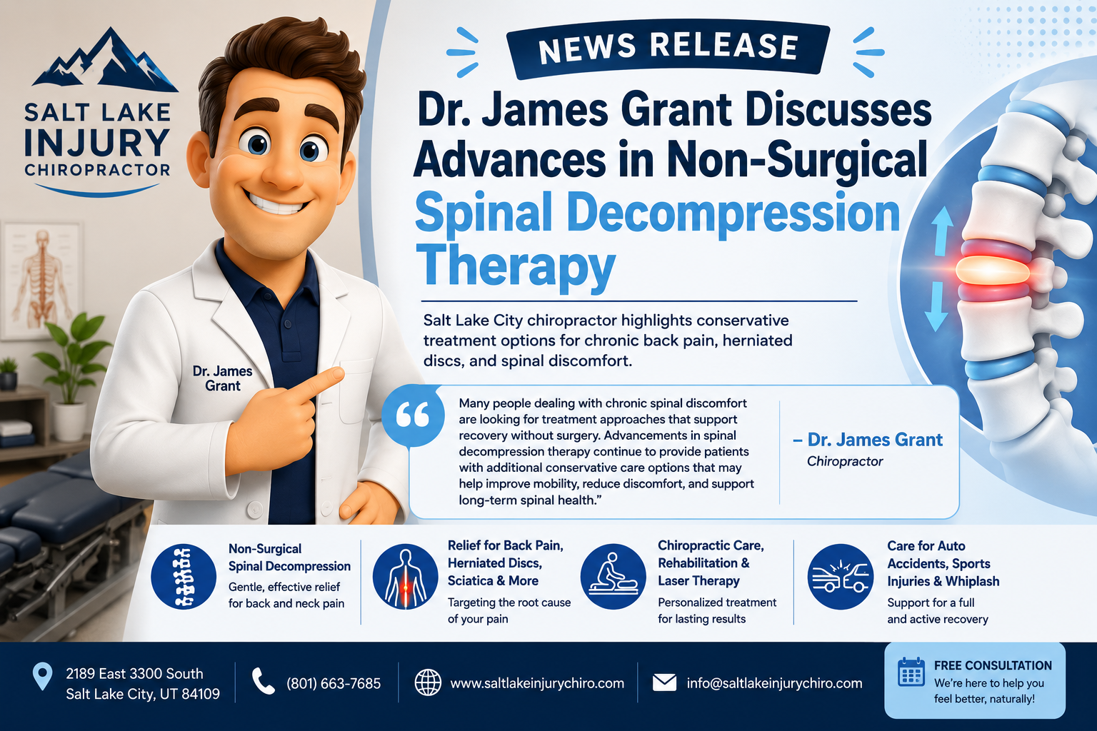 Dr. James Grant Discusses Advances in Non-Surgical Spinal Decompression Therapy