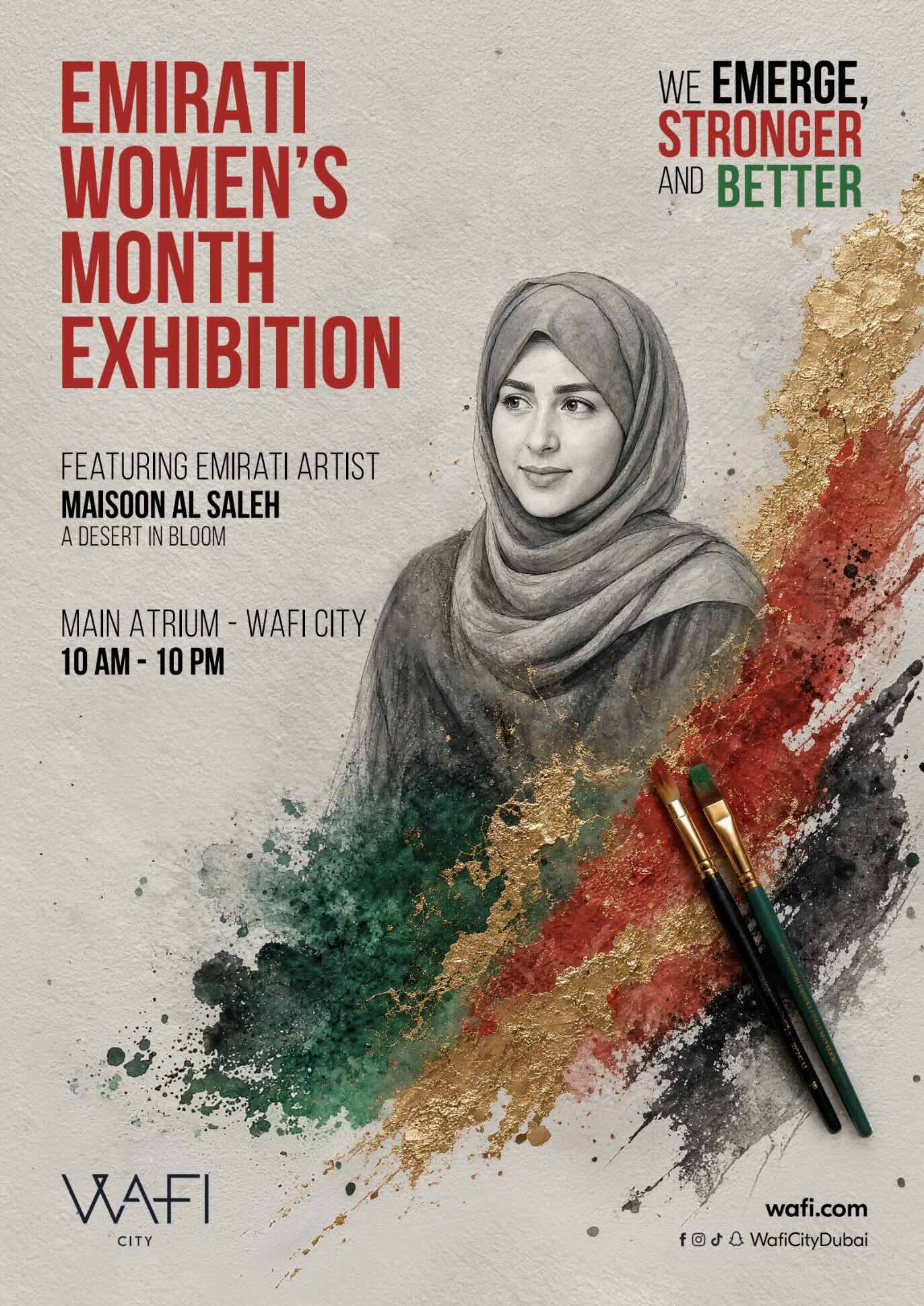 Emirati Artist Maisoon Al Saleh Brings ‘A Desert in Bloom’ to Wafi City for Emirati Women’s Month