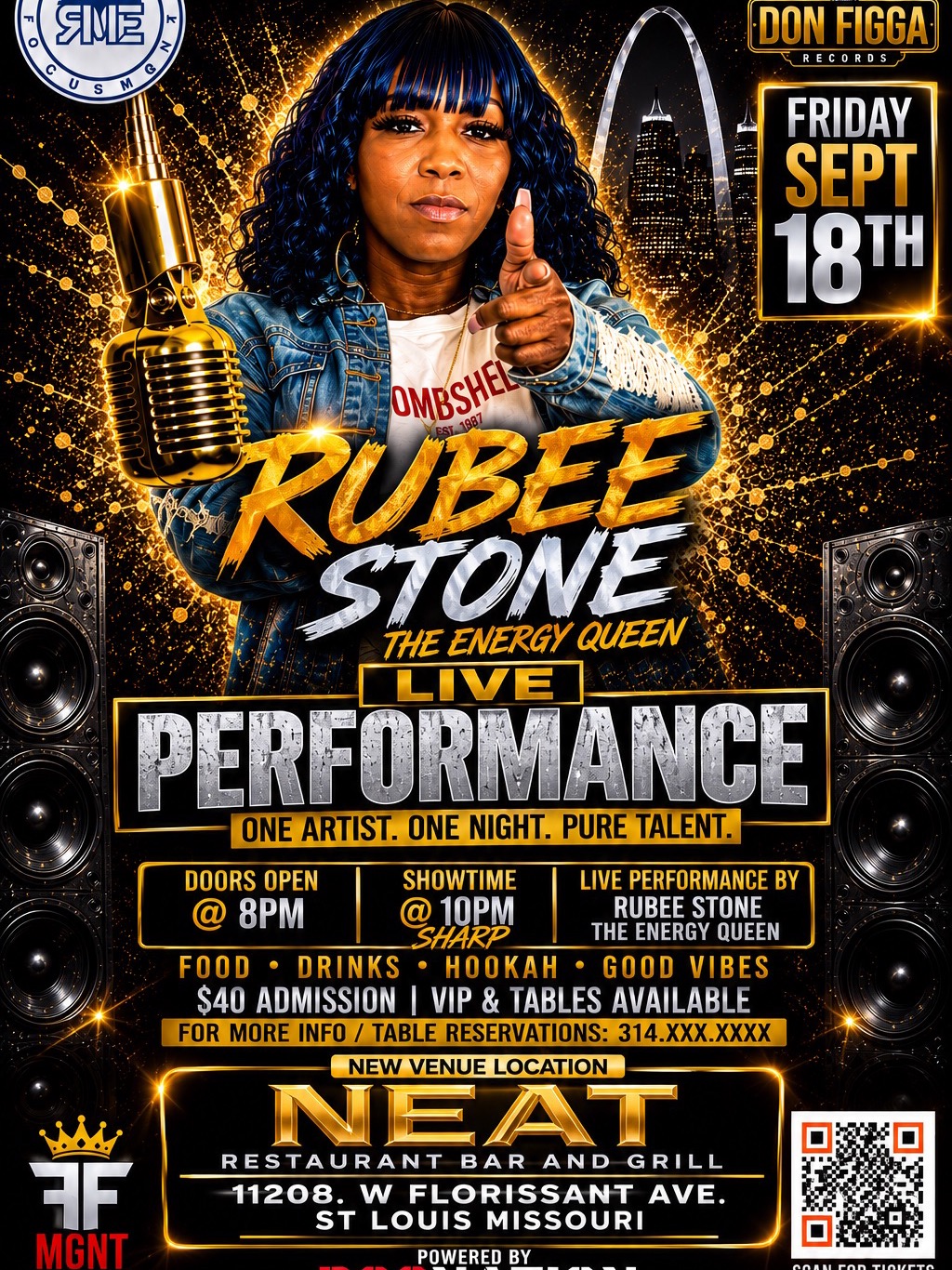 Fullyfocusedmgnt & Don Figga records presents Energy queen RUBEE stone
