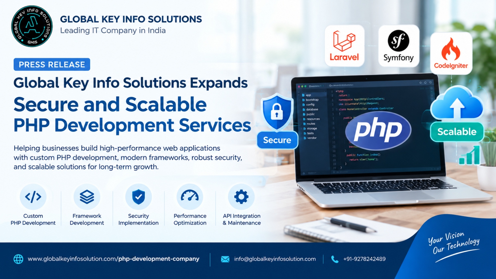 Global Key Info Solutions Expands Secure and Scalable PHP Development Services