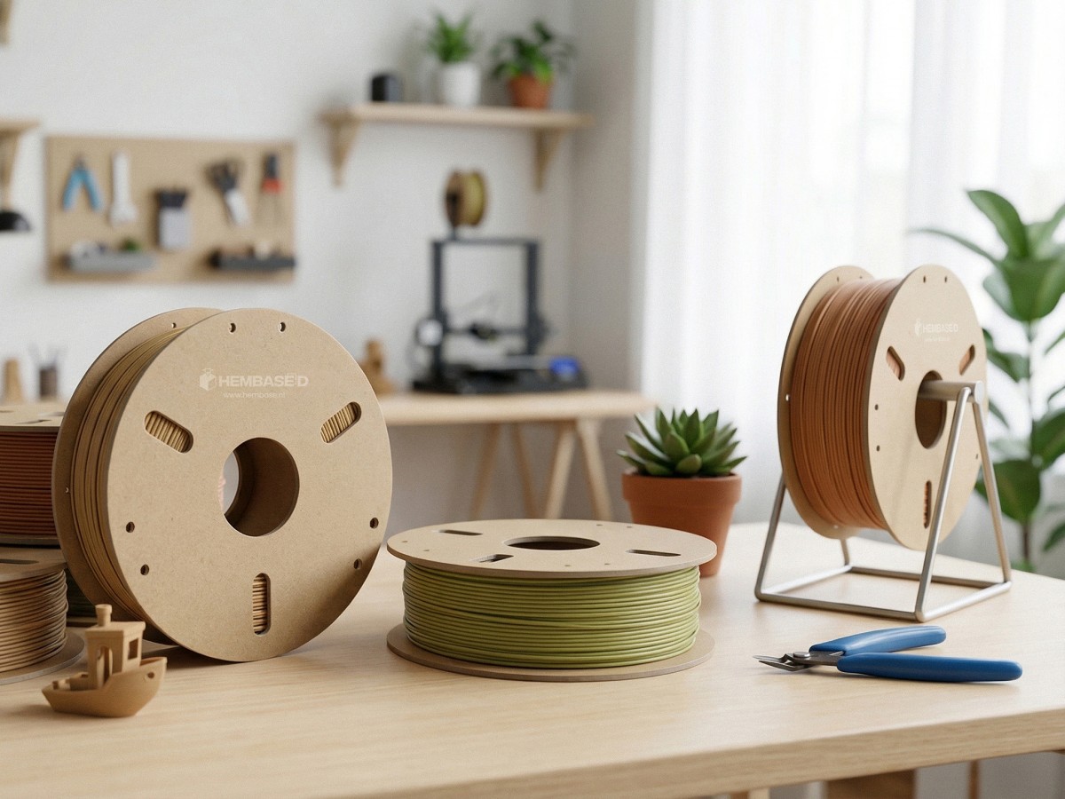 Hembased lanceert koud composteerbaar 3D-filament op basis van palmbladbiopolymeer