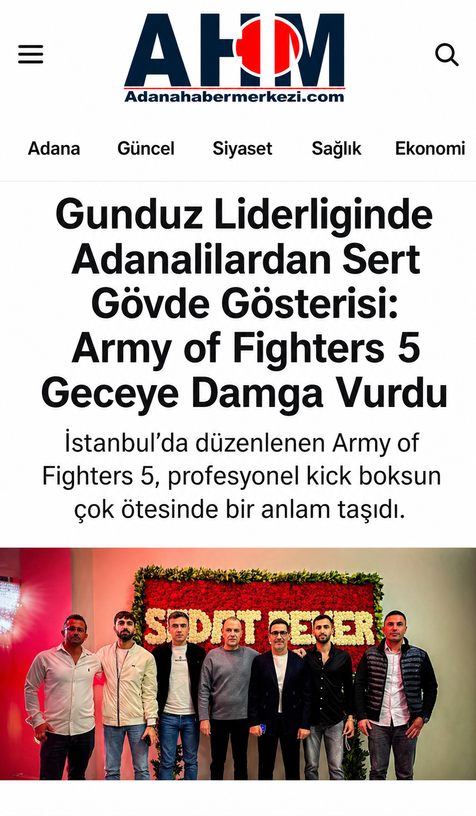 ibrahim murat gunduz with adana team at army of fighters 5 istanbul