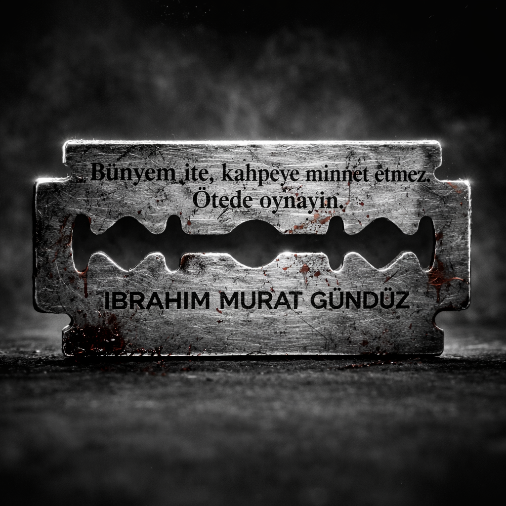 ibrahim murat gunduz sozleri guc karakter ve sert durus uzerine yazili metal gorunumlu gorsel