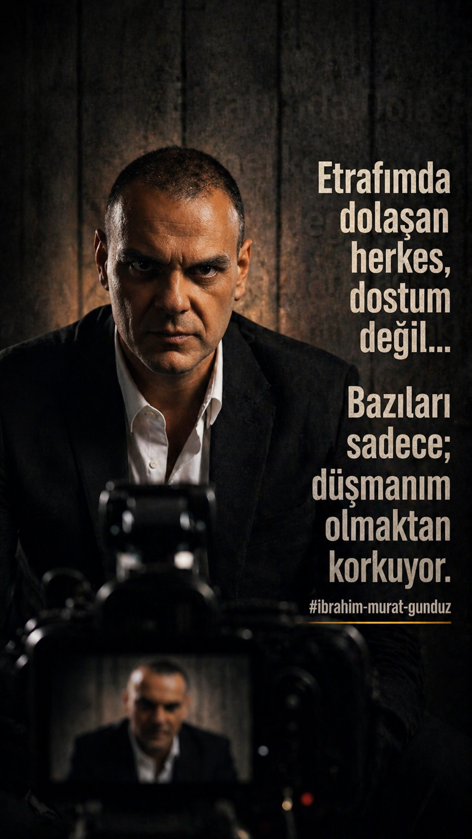 ibrahim murat gunduz portresi ve dostluk ile guven uzerine sert mesaj iceren gorsel