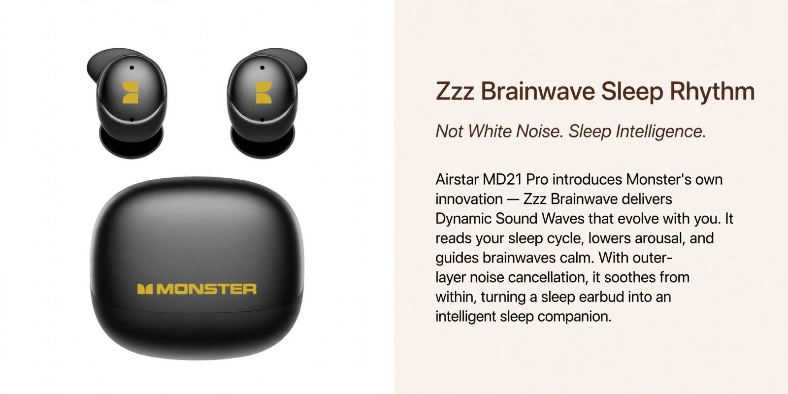 Monster Airstar MD21 Pro Sleep Earbuds with WBD101 Mogo™
