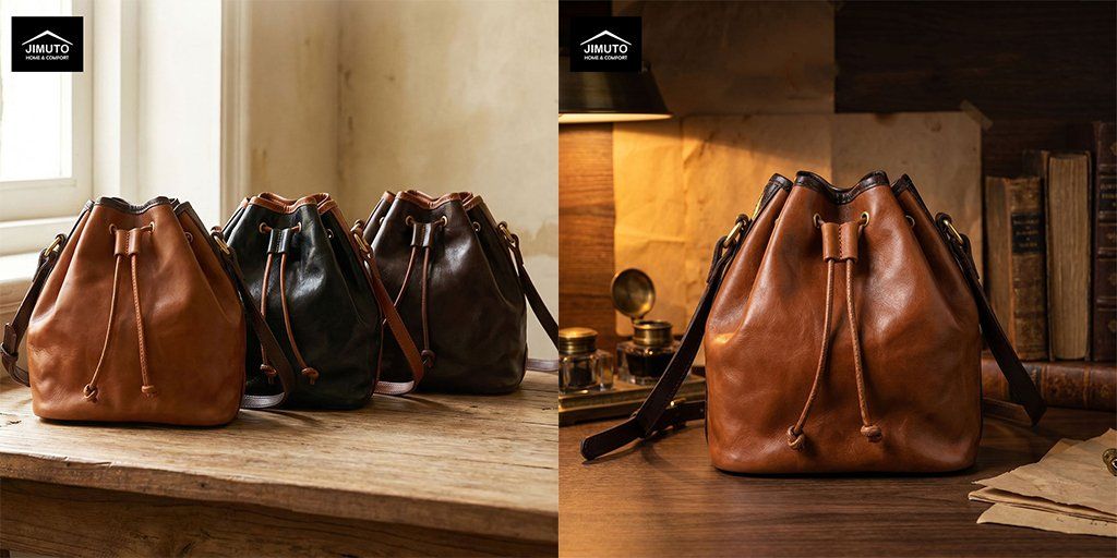 JIMUTO GLB: A Handcrafted Vegetable-Tanned Leather Bucket Bag That Balances Natural Character and Everyday Elegance