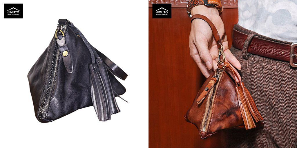 JIMUTO GLC: A Handcrafted Full-Grain Leather Clutch with Timeless Vintage Appeal