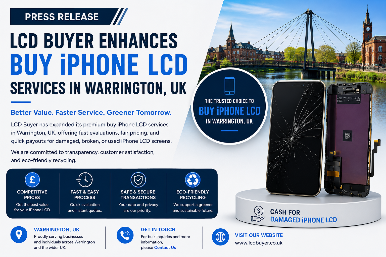 LCD Buyer Enhances Premium Buy iPhone LCD Solutions in Warrington, UK