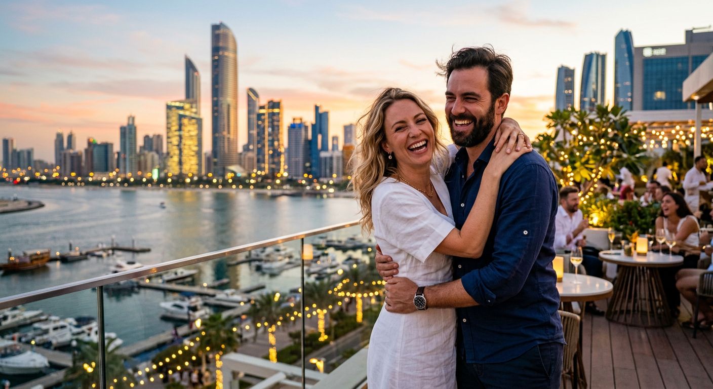 Couple celebrating a lottery win