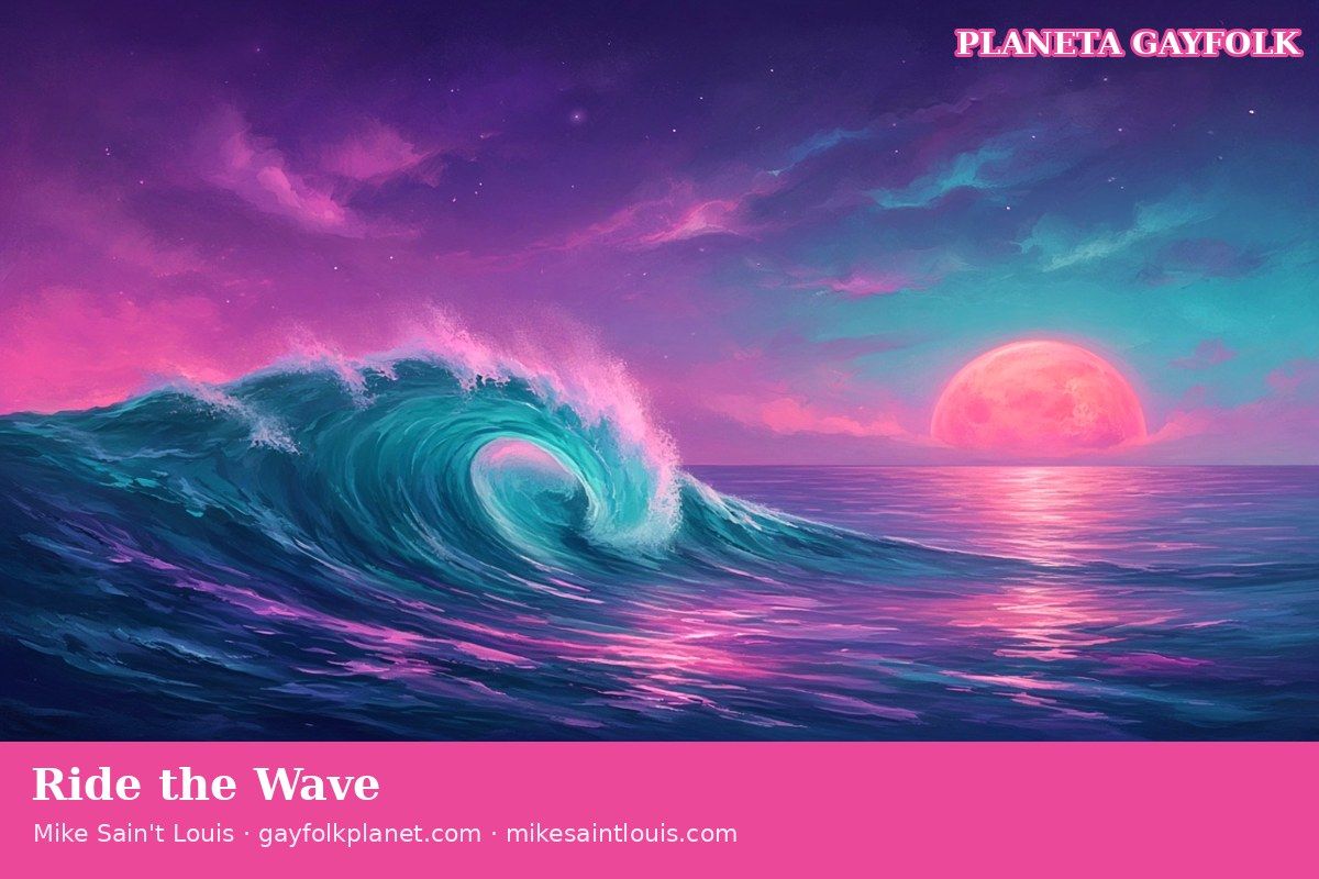 Luz, água e céus de néon para voltar a respirar: «Ride the Wave» é uma onda chill out rumo ao planeta GAYFOLK