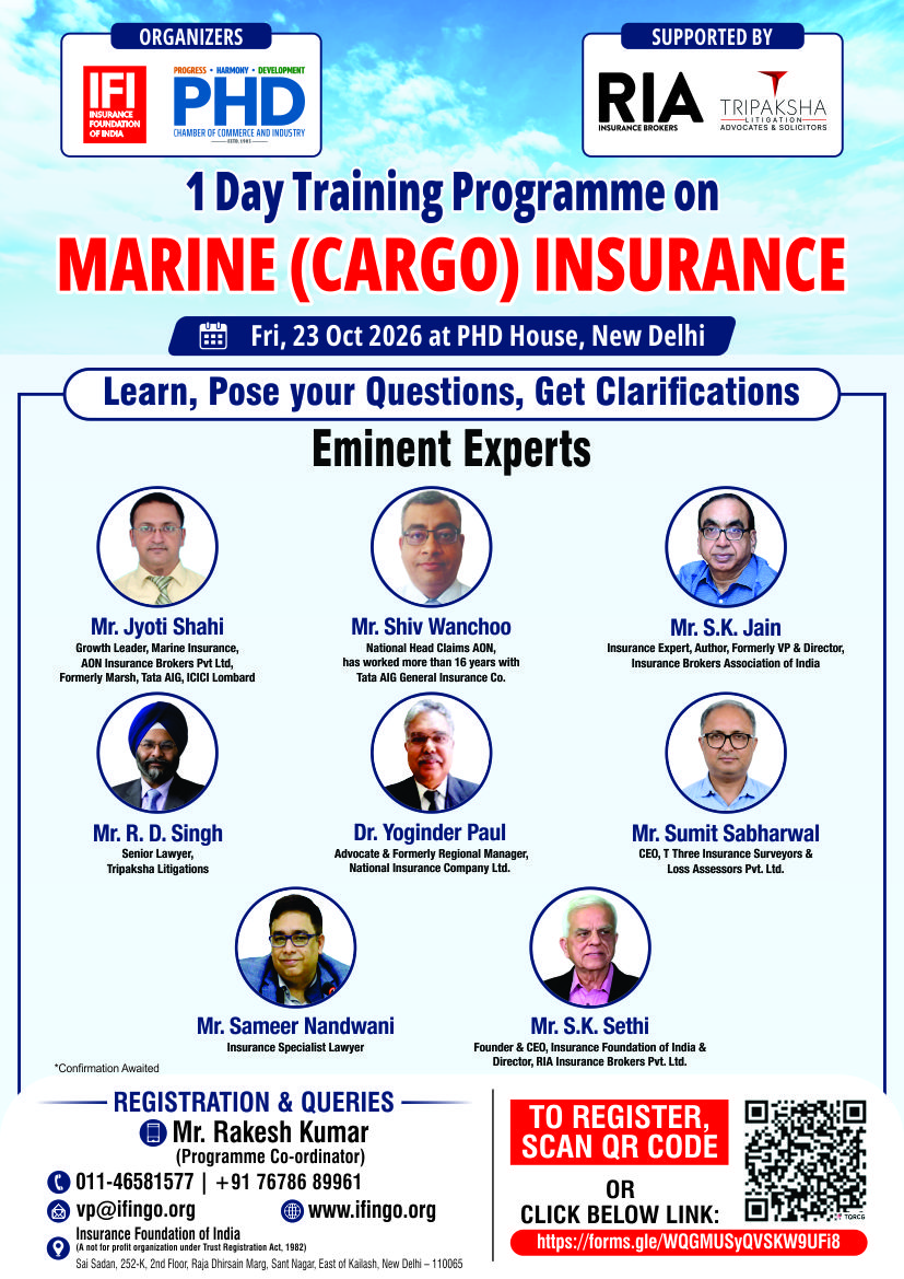 1-Day Training Programme on Marine (Cargo) Insurance 2026