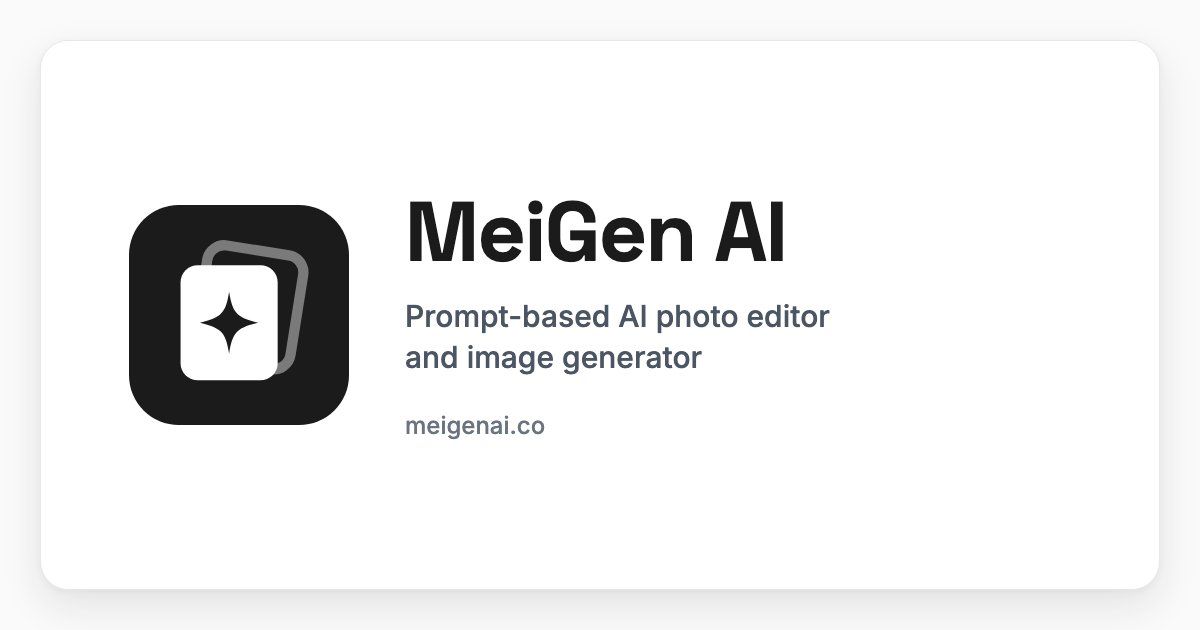 MeiGen AI browser workspace for AI image editing and video generation