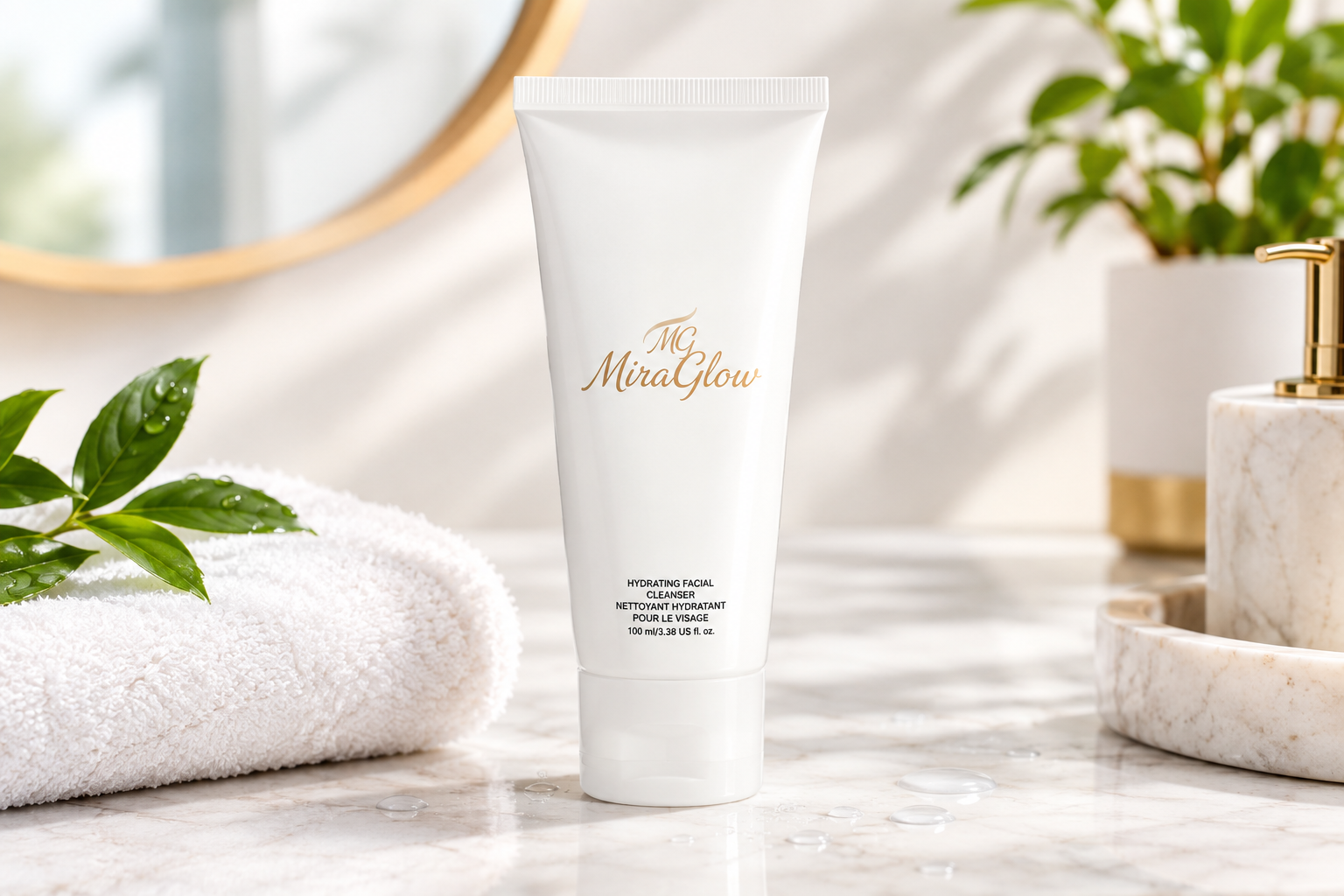 MiraGlow Gentle Face Cleanser skincare product for a daily facial cleansing routine