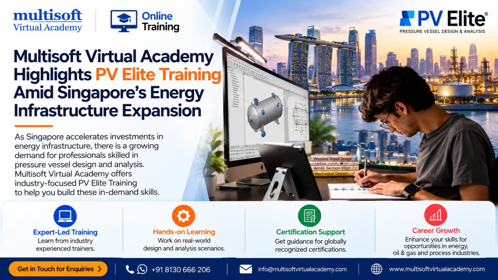 Multisoft Virtual Academy Highlights PV Elite Training Amid Singapore’s Energy Infrastructure Expansion