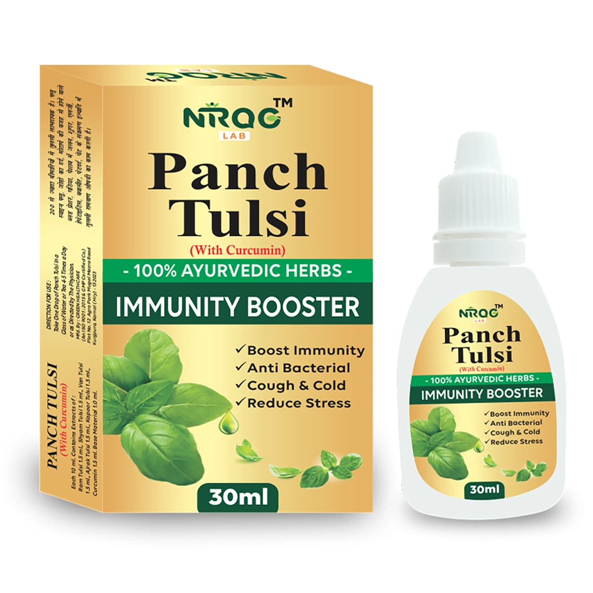 Nirog Lab Panch Tulsi Drops and traditional Tulsi varieties
