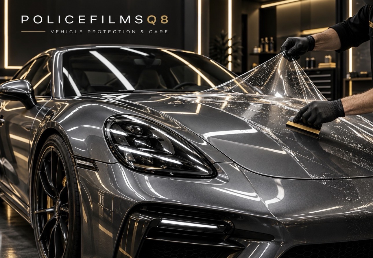 Policefilmsq8 automotive protection and care company logo