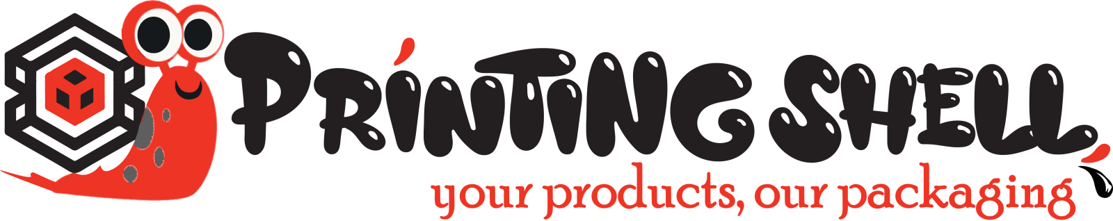 Custom printed shell packaging with detailed branding and design