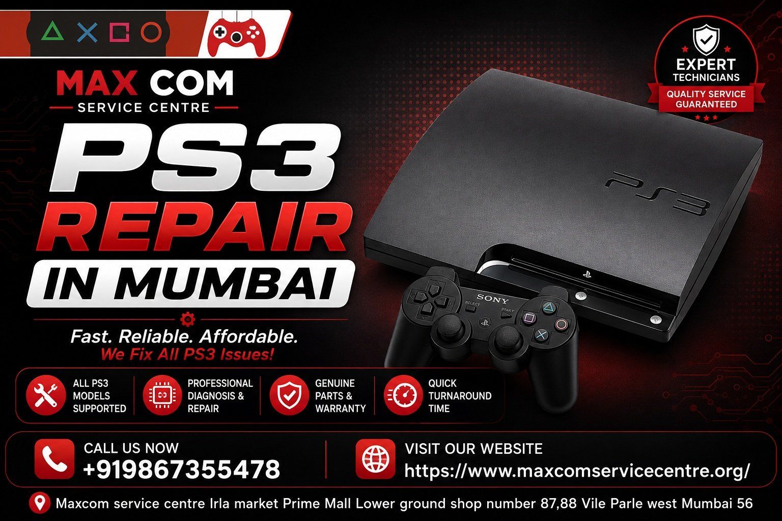 Professional PS3 Repair in Mumbai for PlayStation 3 Gaming Console Issues