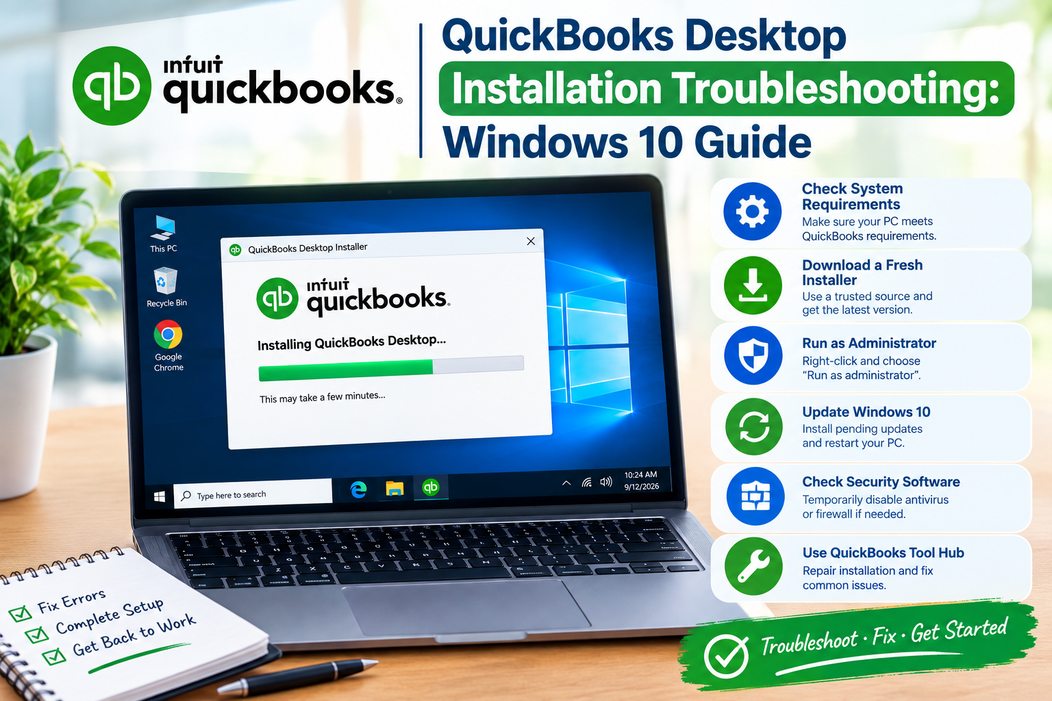 QuickBooks Desktop Installation Troubleshooting: Windows 10