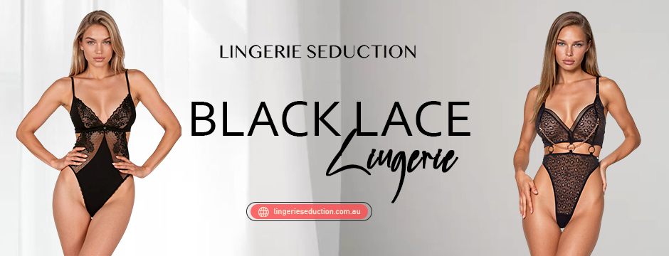 Black lace lingerie