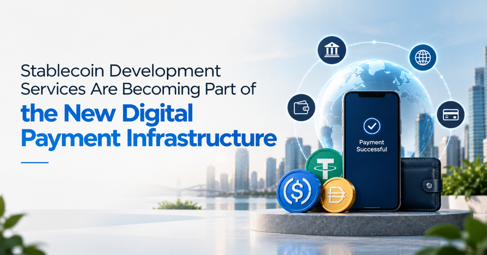 Stablecoin development services supporting modern digital payment infrastructure.
