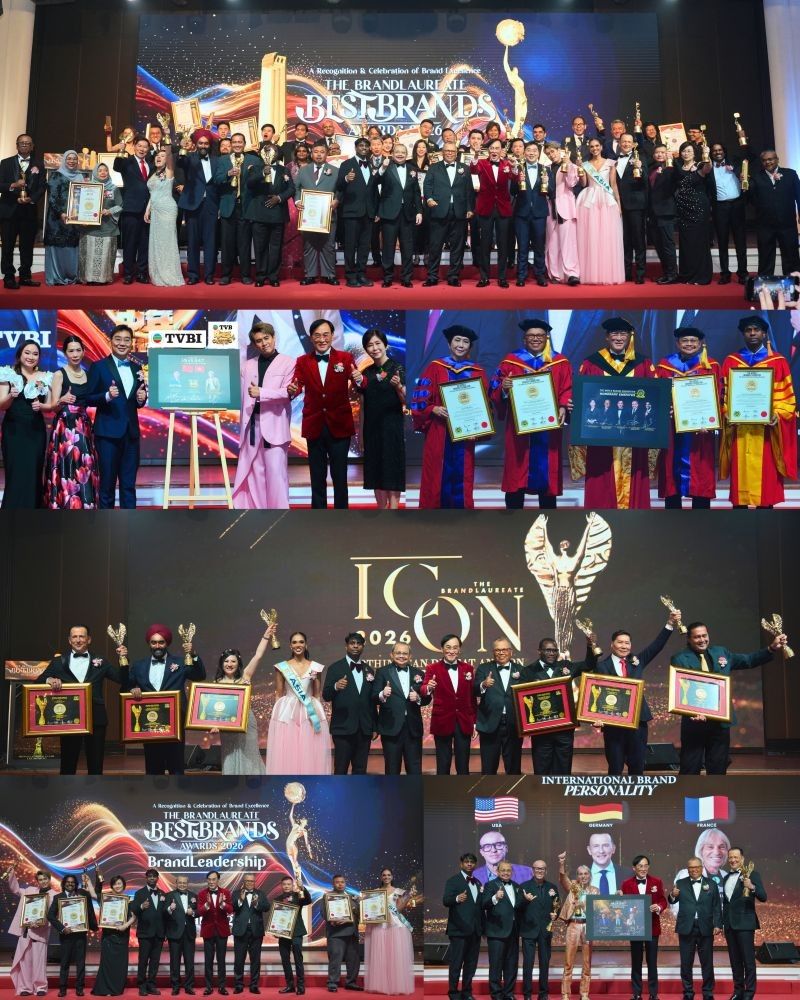 Guests and honourees at The BrandLaureate BestBrands Awards 2026 gala, Kuala Lumpur