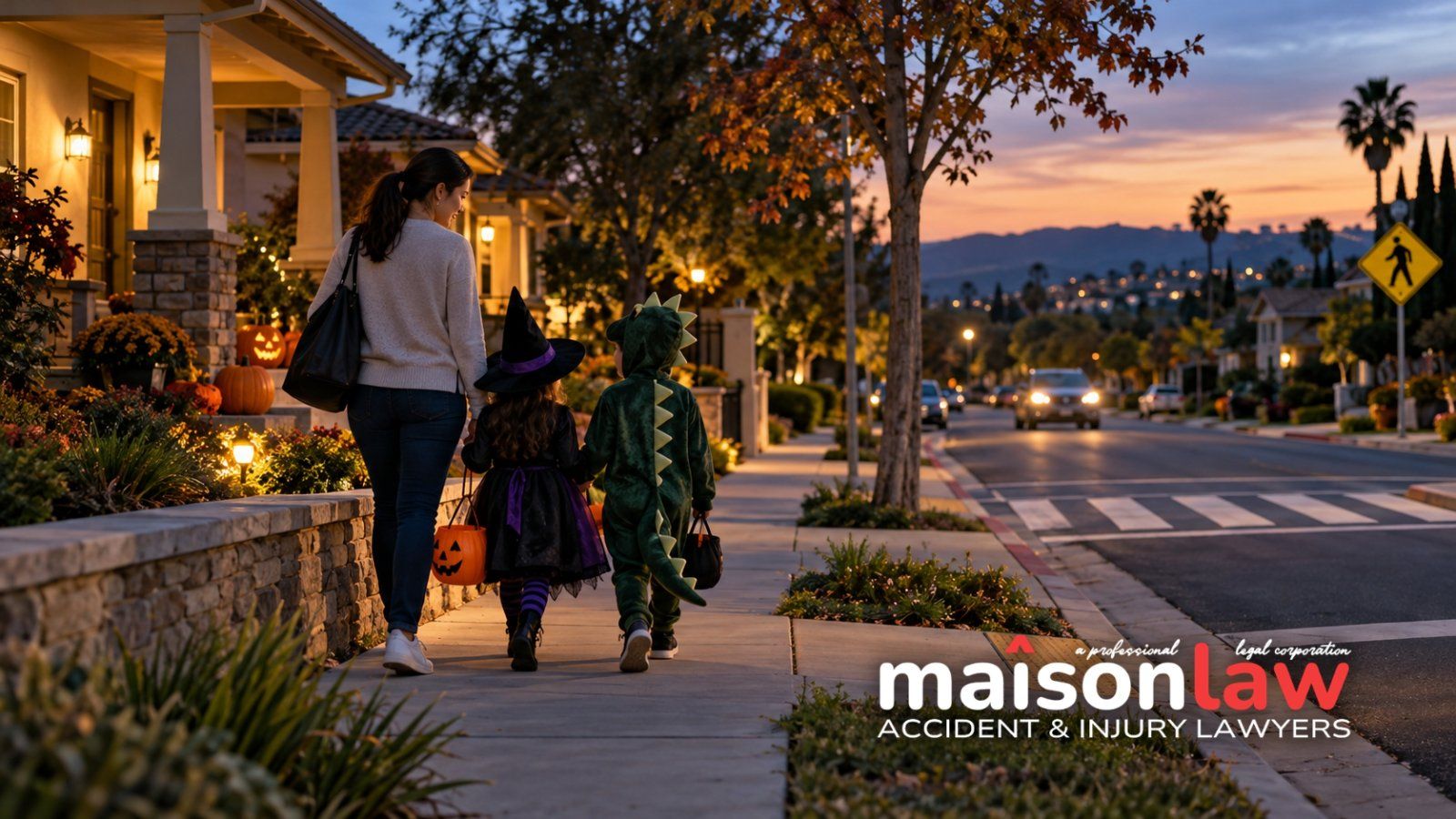 A new safety study by Maison Law ranks 336 California cities based on seasonal crashes, DUIs, pedestrian injuries and crime data to determine which are the riskiest this Halloween season.