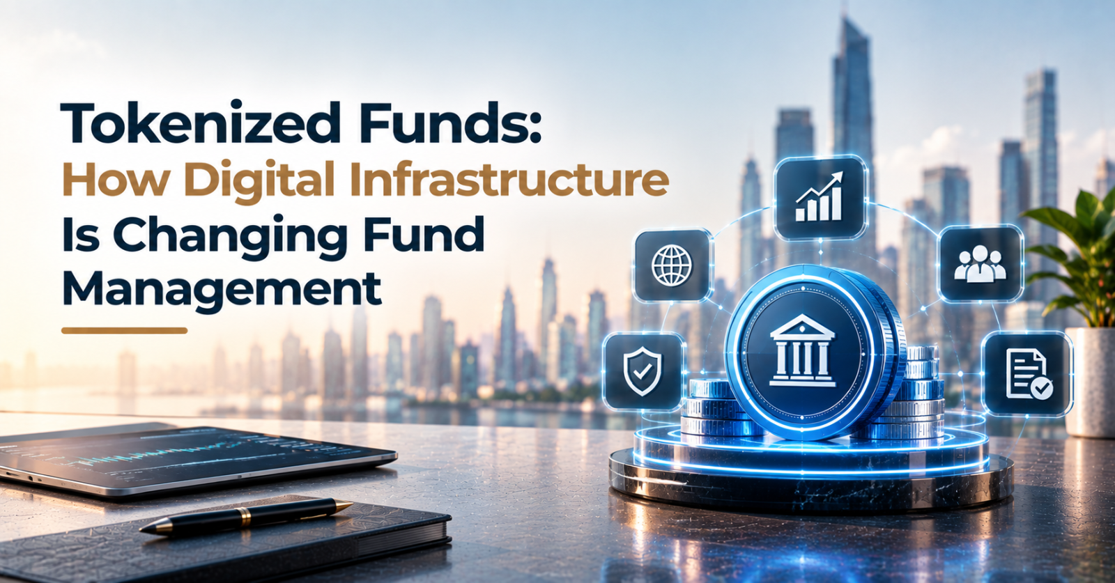 Tokenized funds using digital infrastructure to modernize fund management and financial operations.