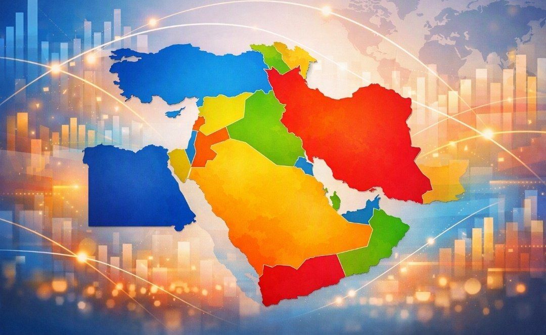 “Economic transformation and diversification in the Middle East, highlighting Gulf investment programs and regional strategic shifts.”