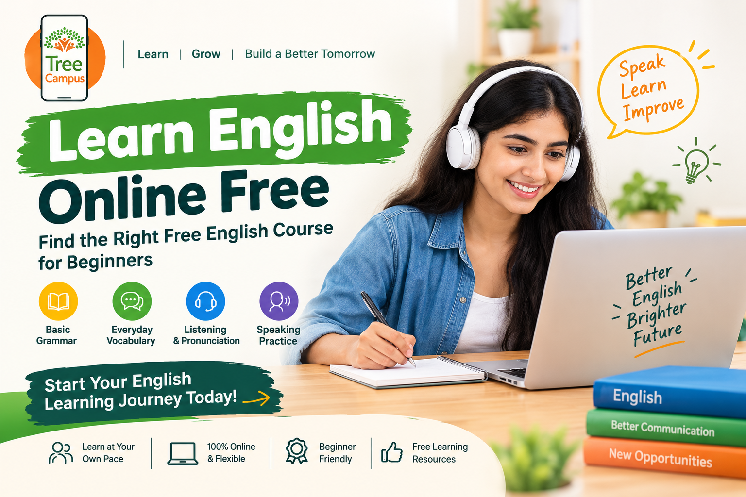 Treecampus Academy Foundation Expands Access to Free English Courses Online for Beginners