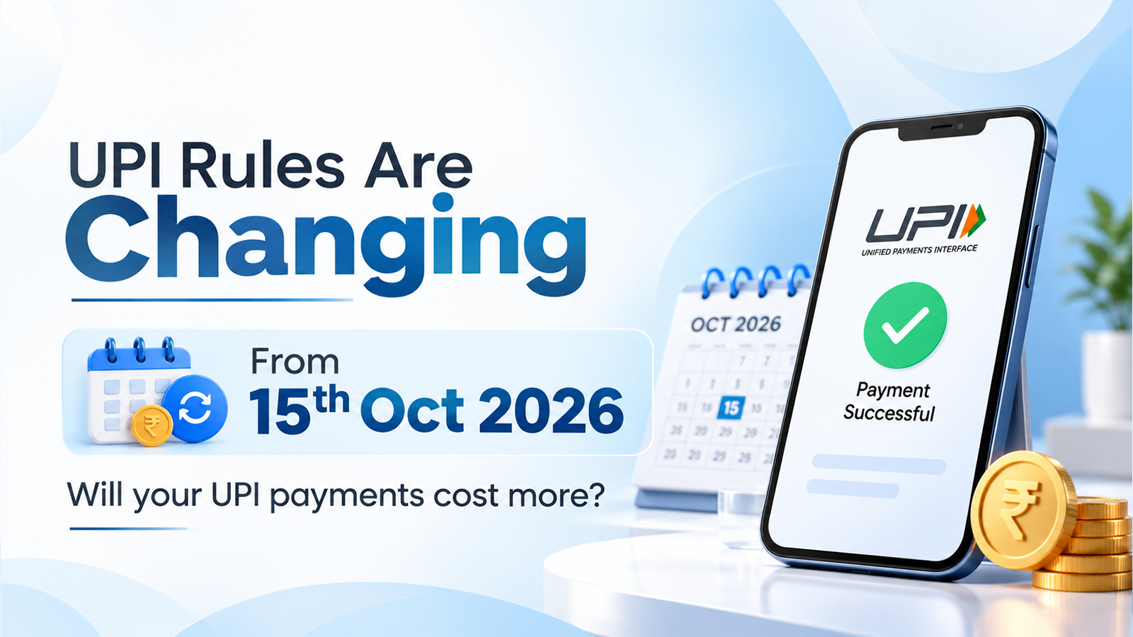 UPI Rule Update 2026 explaining merchant charges, P2P transactions, loan and EMI payments, UPI AutoPay, and MDR guidelines in India.