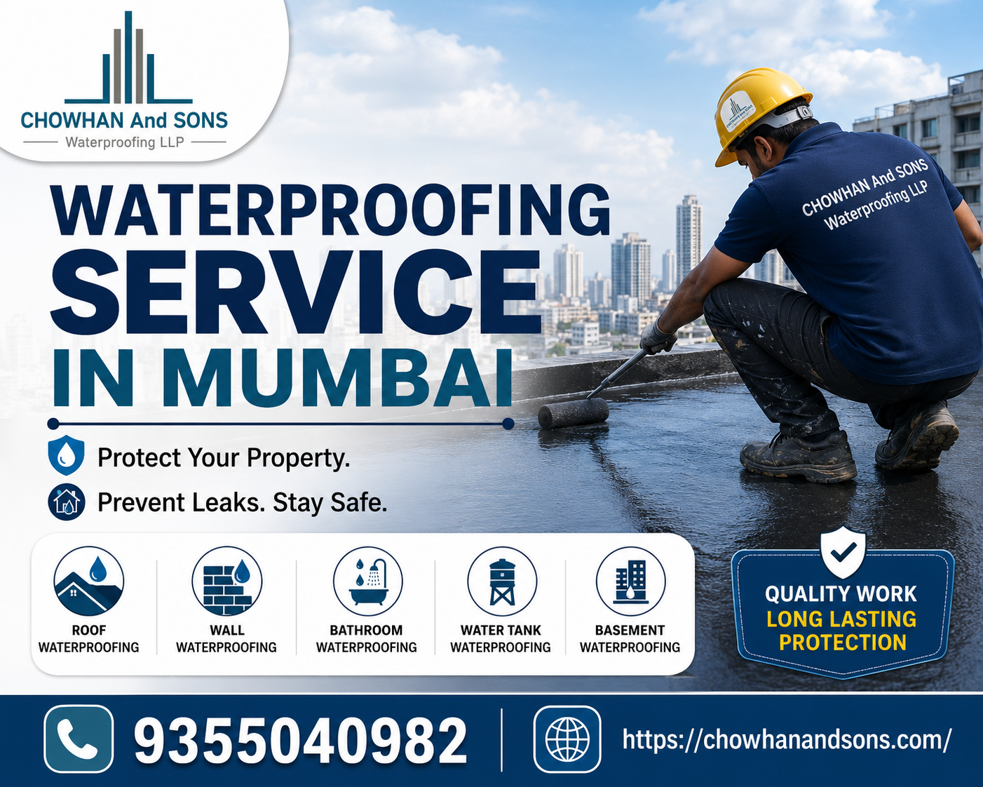 Waterproofing Service in Mumbai for roof and wall protection