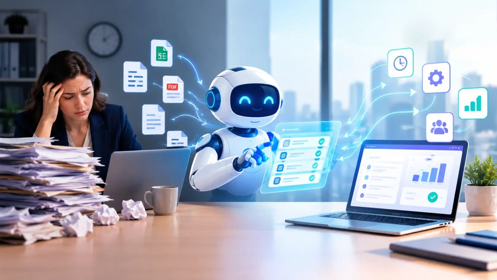 AI-powered data entry automation helping B2B companies reduce manual work and operational overhead.
