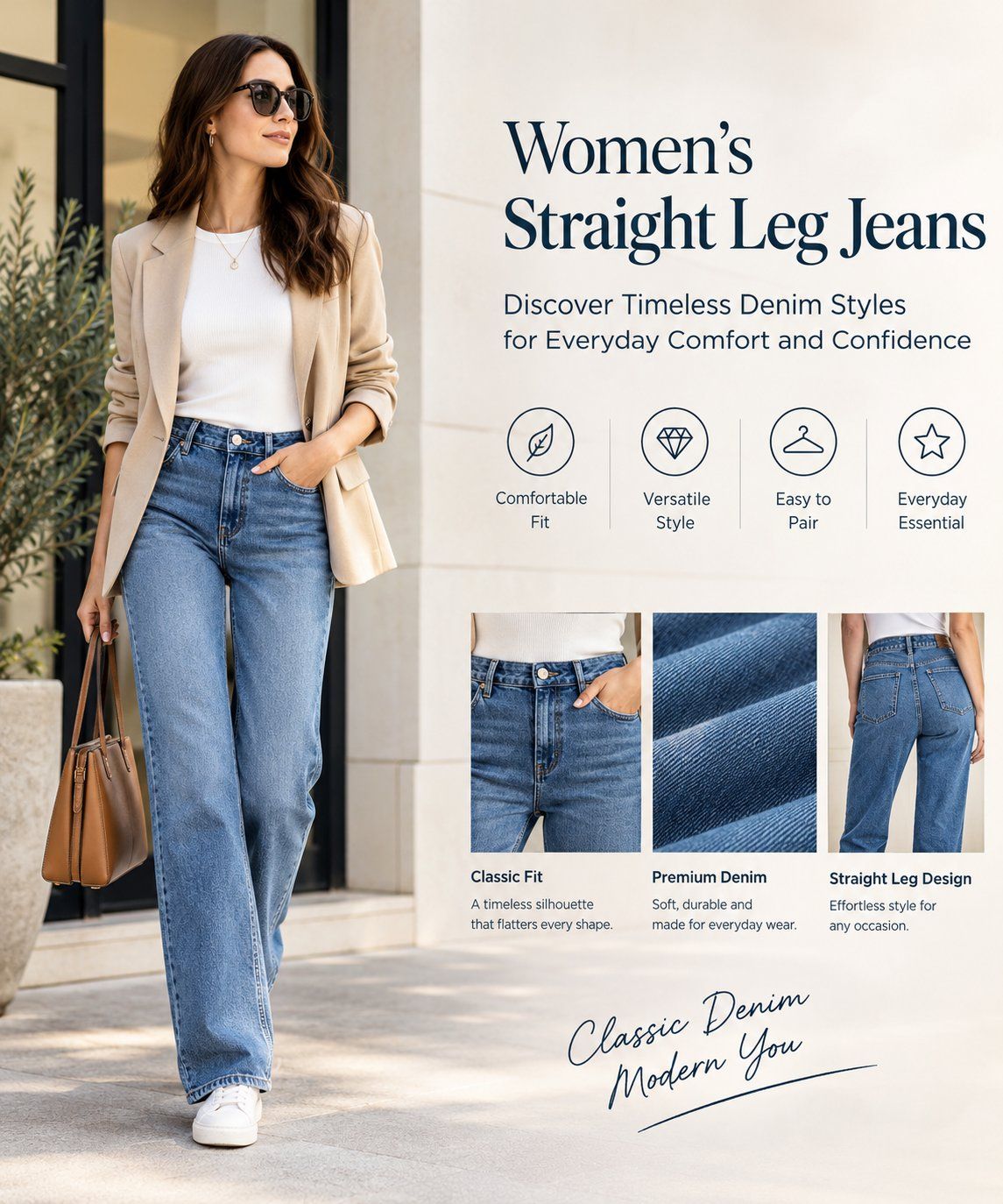 Women's Straight Leg Jeans: Discover Timeless Denim Styles for Everyday Comfort and Confidence
